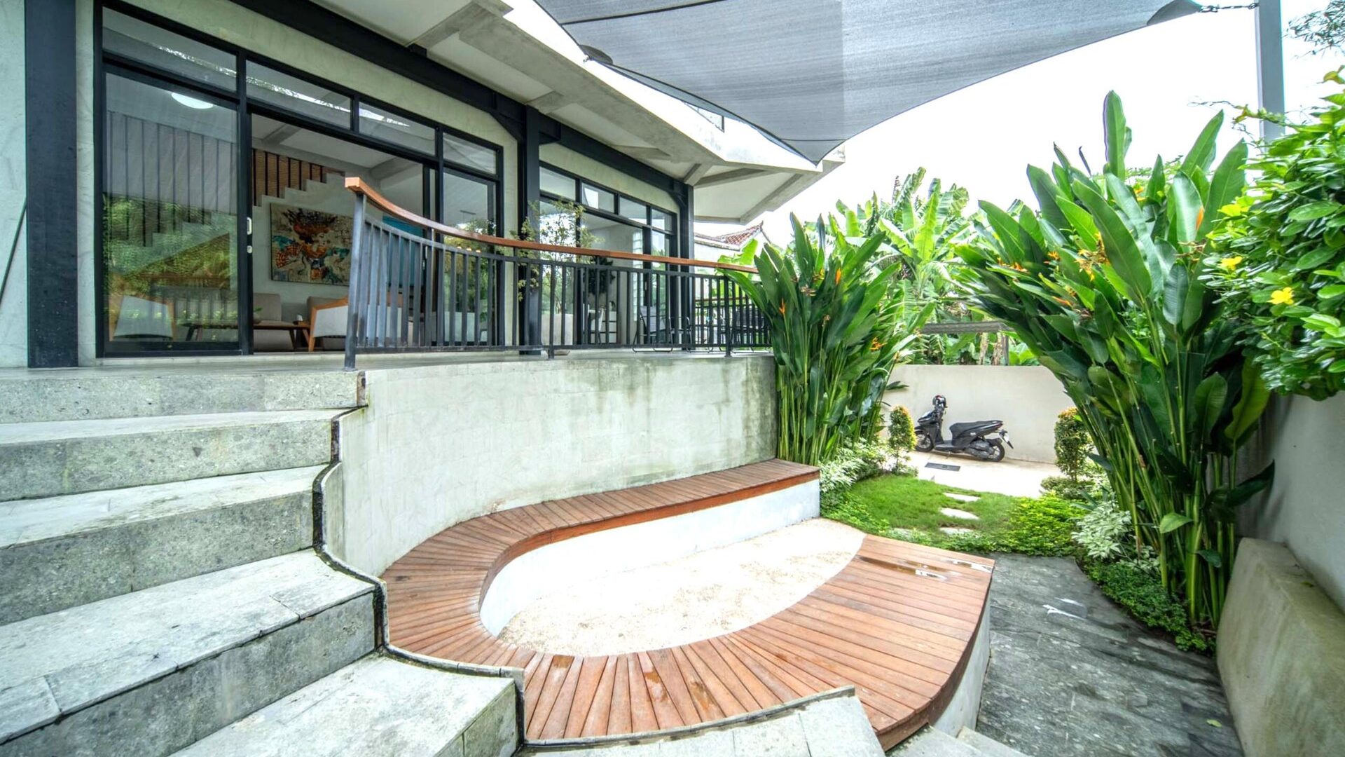 Garden deck at Gang Beji Villa, Dalung