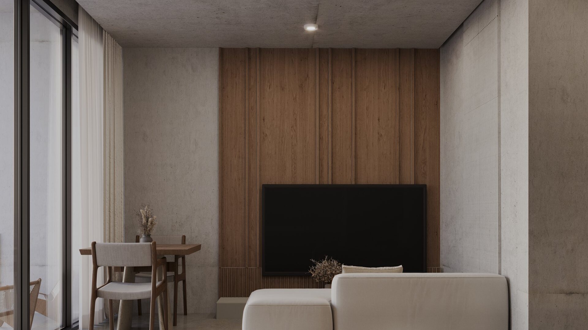 Living area at SOLACE Residence, Abianbase