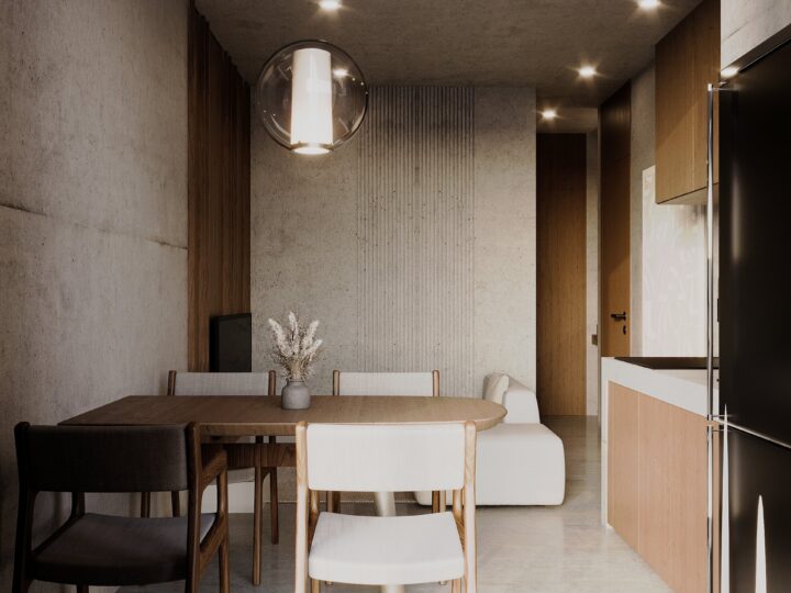 Dining kitchen at SOLACE Residence, Abianbase