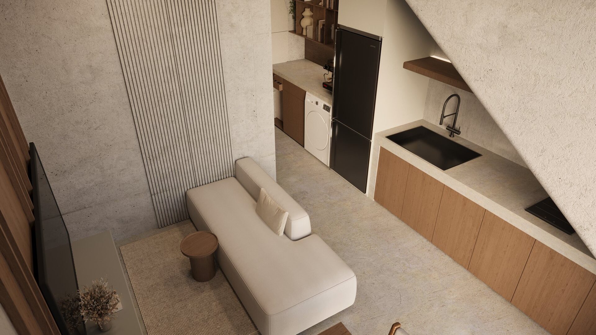 Loft overview at SOLACE Residence, Abianbase