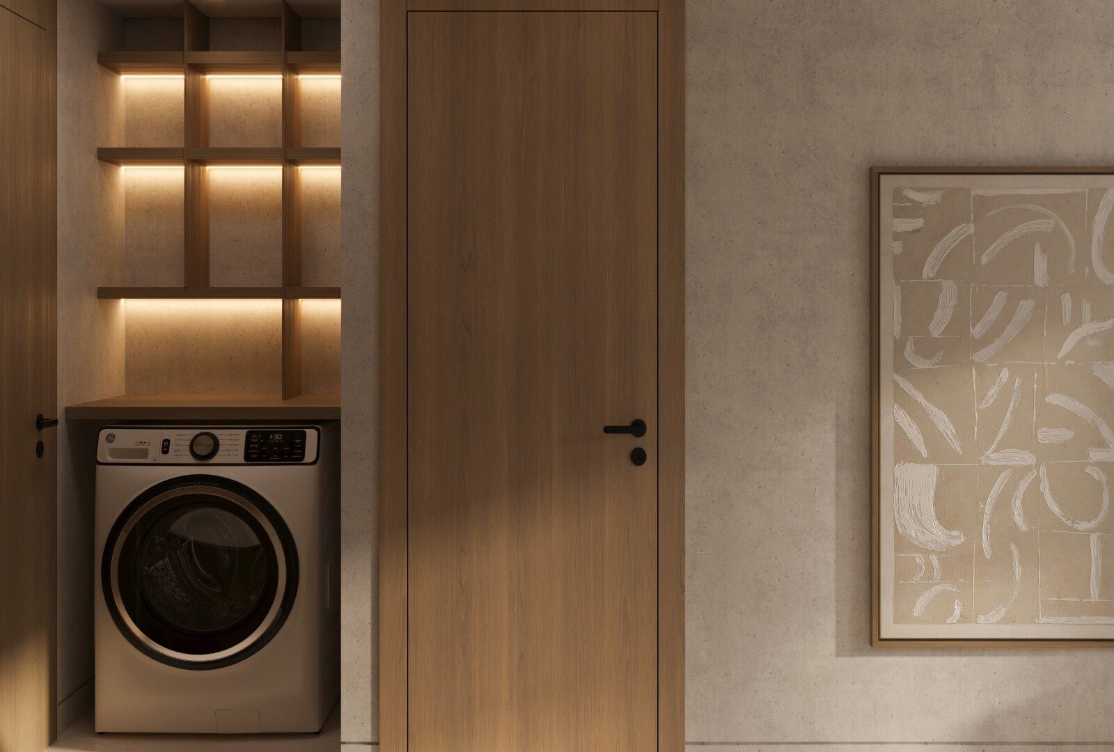 Laundry nook at SOLACE Residence, Abianbase