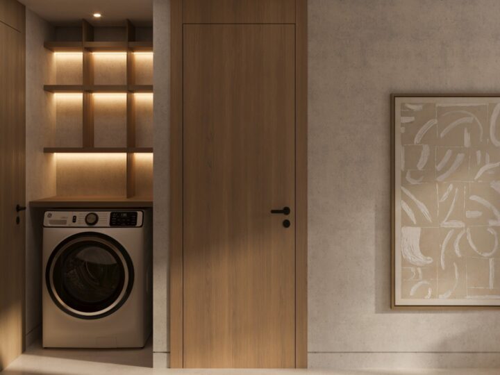 Laundry nook at SOLACE Residence, Abianbase