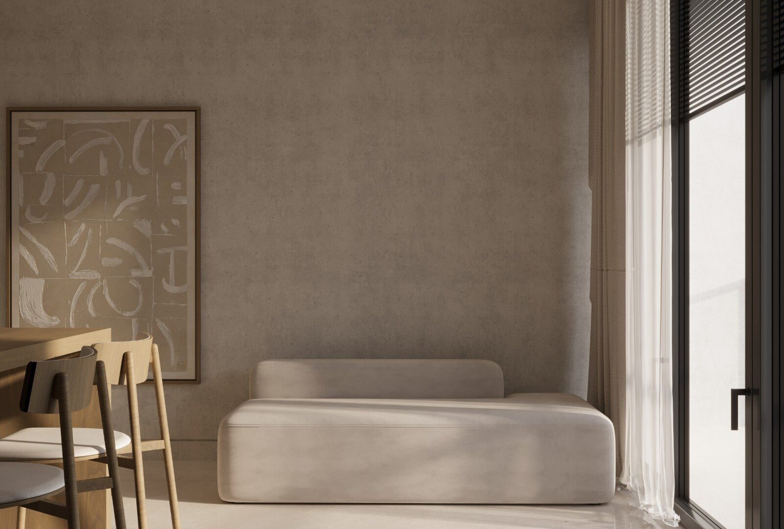 Apartment lounge at SOLACE Residence, Abianbase