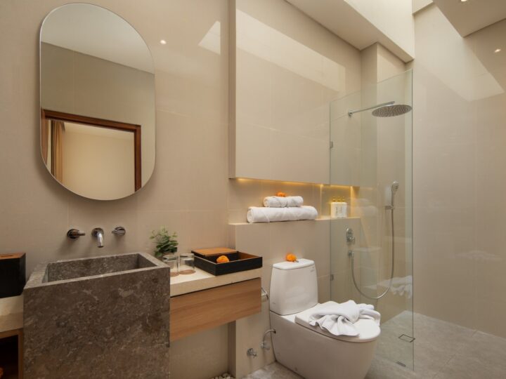 Bathroom two at Villa Amandine, Tumbak Bayuh
