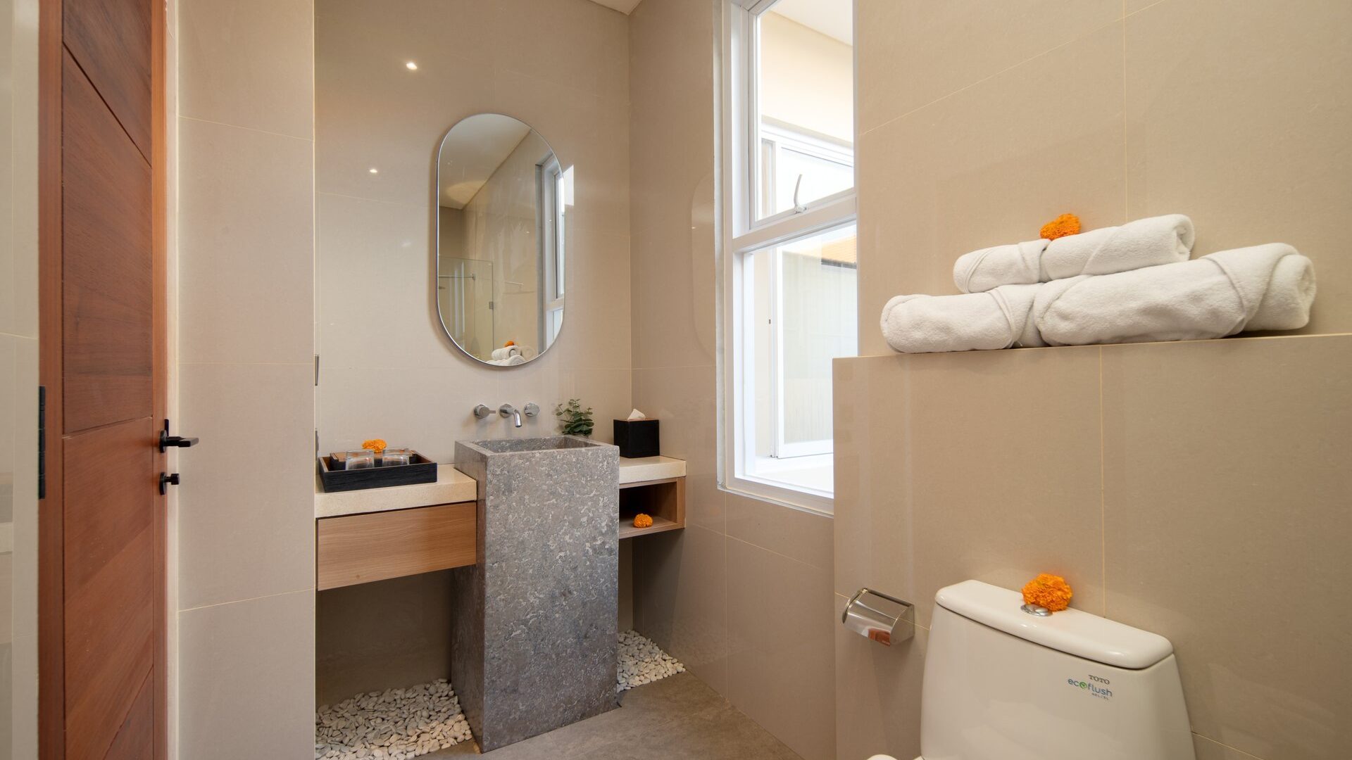 Bathroom three at Villa Amandine, Tumbak Bayuh