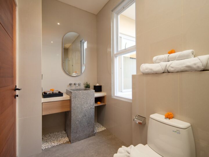 Bathroom three at Villa Amandine, Tumbak Bayuh