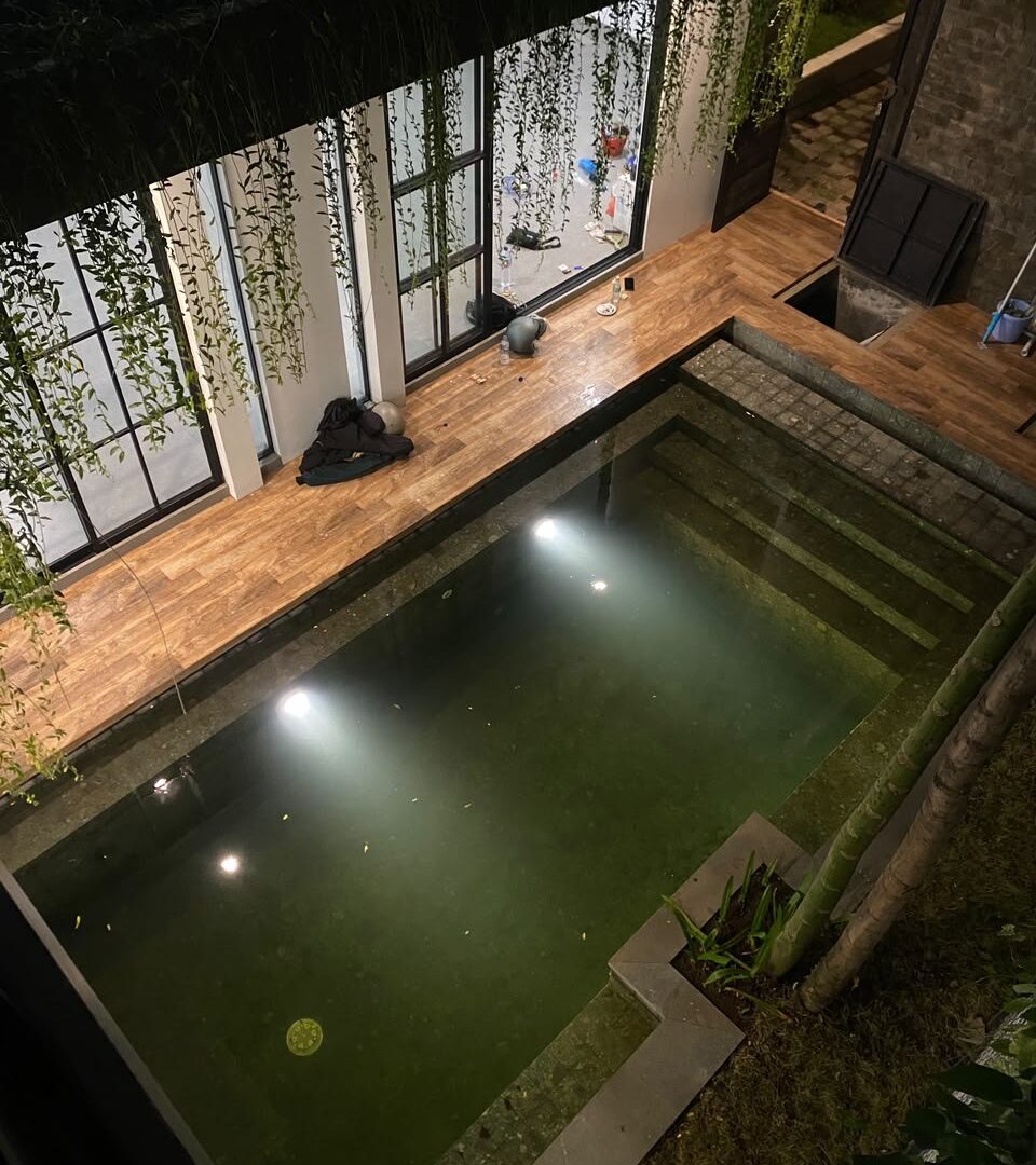 Pool deck at We Villa Cemagi