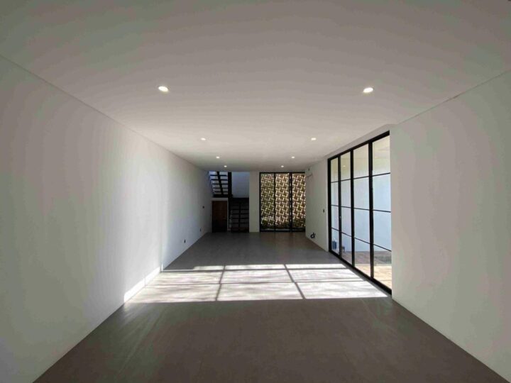 Open plan interior at We Villa Cemagi